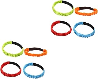 Toddmomy 8 Pcs Two-Person Three-Legged Strap Ties for Kids Race Legged Straps Parent- Child Interaction Props Elastic Tie Ropes Three-Legged Race Bands Party Game Props Outdoor Race Bands