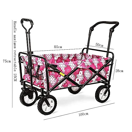 CRBUDY Trolleys, Trolley Strandwagen Schwerlast Faltbarer Ziehwagen Handwagen Gartenwagen Klappwagen Klappwagen Wagen LKW Schubkarre/B – Bild 6