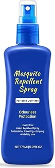 Azonee 175ML Mosquito Repellent Spray, Natural, Deet Free Bug Spray, for Home, Camping and Outdoor Activities 4-Hour Protect, Deet-Free Vegan Plant Based Insect Repellent