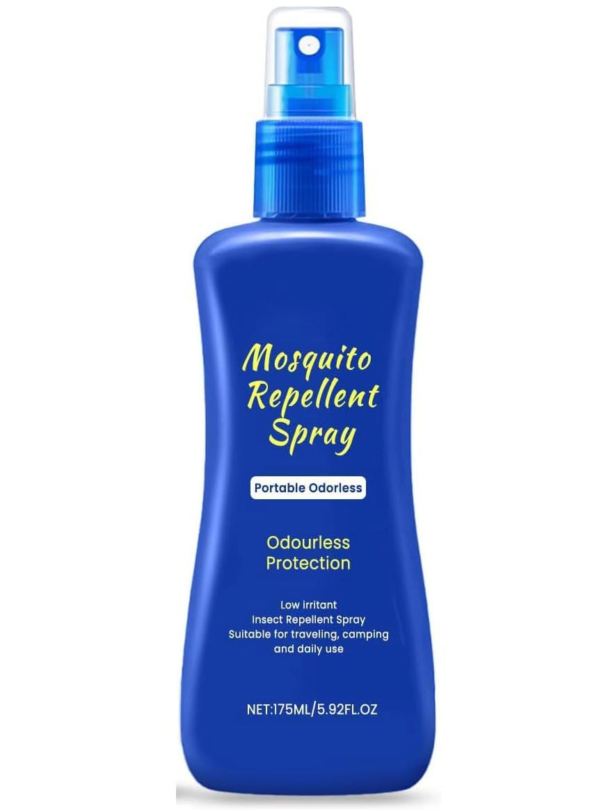 Azonee 175ML Mosquito Repellent Spray, Natural, Deet Free Bug Spray, for Home, Camping and Outdoor Activities 4-Hour Protect, Deet-Free Vegan Plant Based Insect Repellent