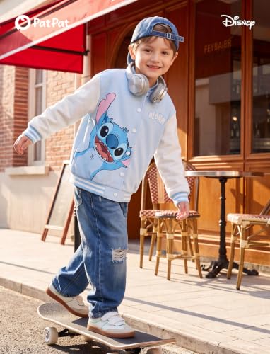 Image of Disney Marvel Bomber Jacket Spider Man Toy Story Cars Varsity Cardigan2-13Y | Officially Licensed Snap Button Coat,Fall Star Wars Graphic Cloth Top,Hulk Venom Stitch Mickey Lightning Mcqueen Kids Apparel