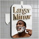 Shatterproof Shower Mirror Fogless for Shaving,(Larger 11x8 Inch) Anti Fog Shaving Mirror Holder NO-Drilling, No Fog Free Waterproof,Small Wall Mounted Bathroom Accessories Camping Hanging Men