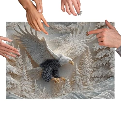 Aquila 1000 Pezzi | Puzzle Di Animali - Puzzle Di Aquila Calva | per Gli Amanti Della Natura E Fauna Selvatica Famiglia Attività Sociale Decorazione
