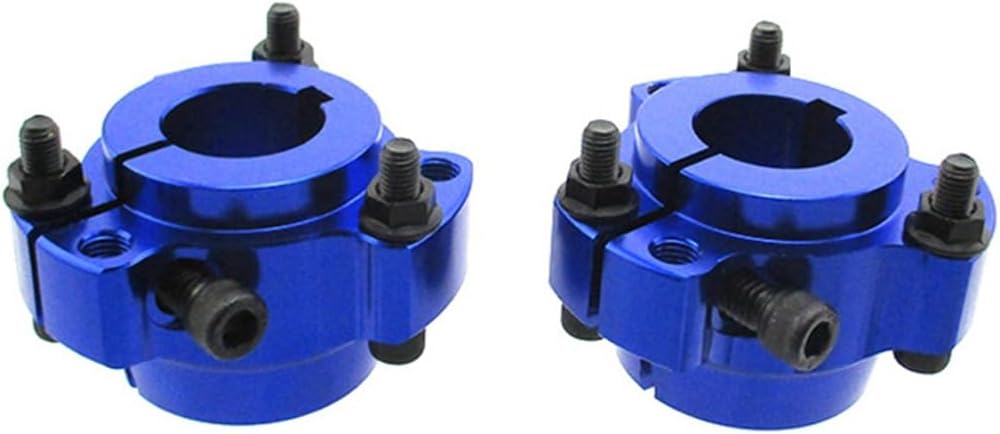 Lightened Billet Aluminum 1" 25mm Bore Rear Wheel Hub 1/4" Bolts For Go Kart Cart Drift Trike Bike (Blue)