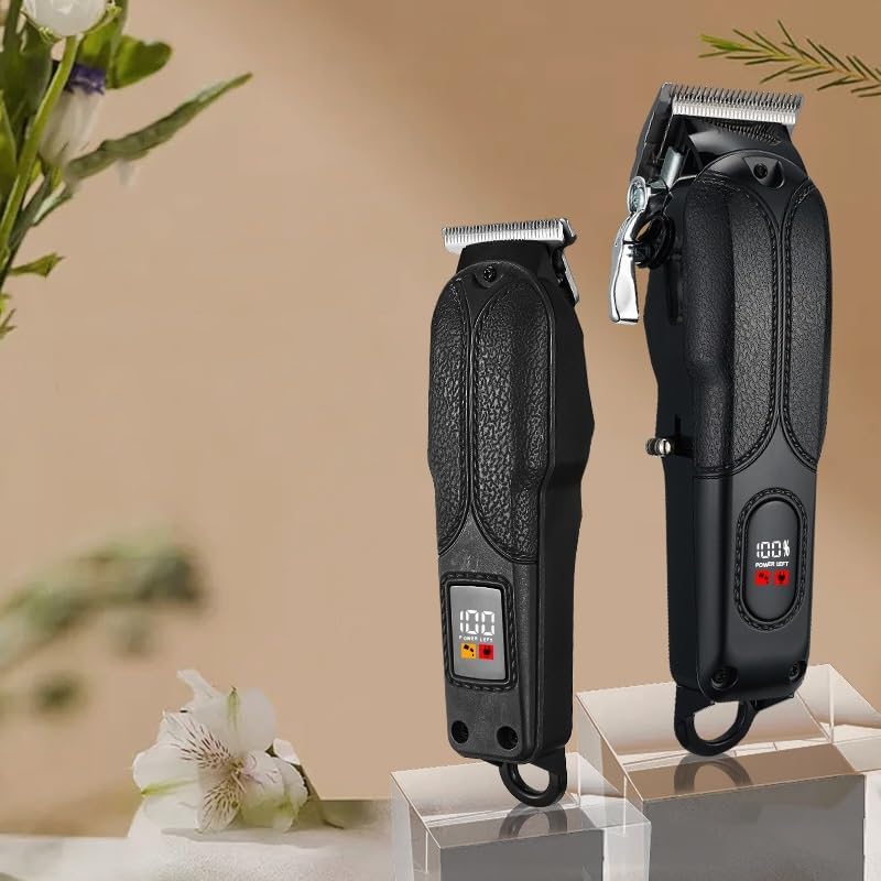 Electric Charging Pusher Adult Carving Scissors Home Barber Digital Display(Parent)