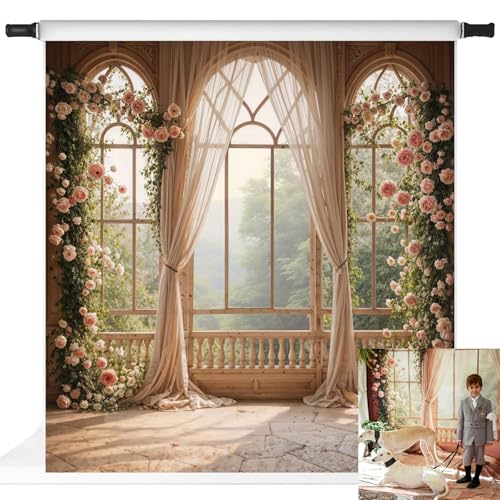 Arrière-plan photo mariage fleur Kate : sublimez votre studio ou vos fenêtres avec ce rideau 3x3m