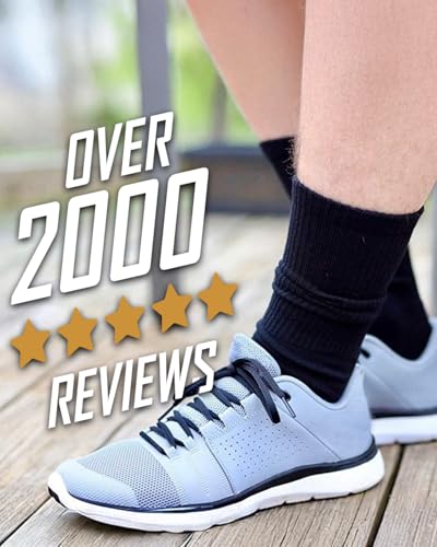 Image of TCK Work & Athletic Crew Socks for Men & Women - Cushioned, Moisture Wicking Boot Socks, Supportive Arch