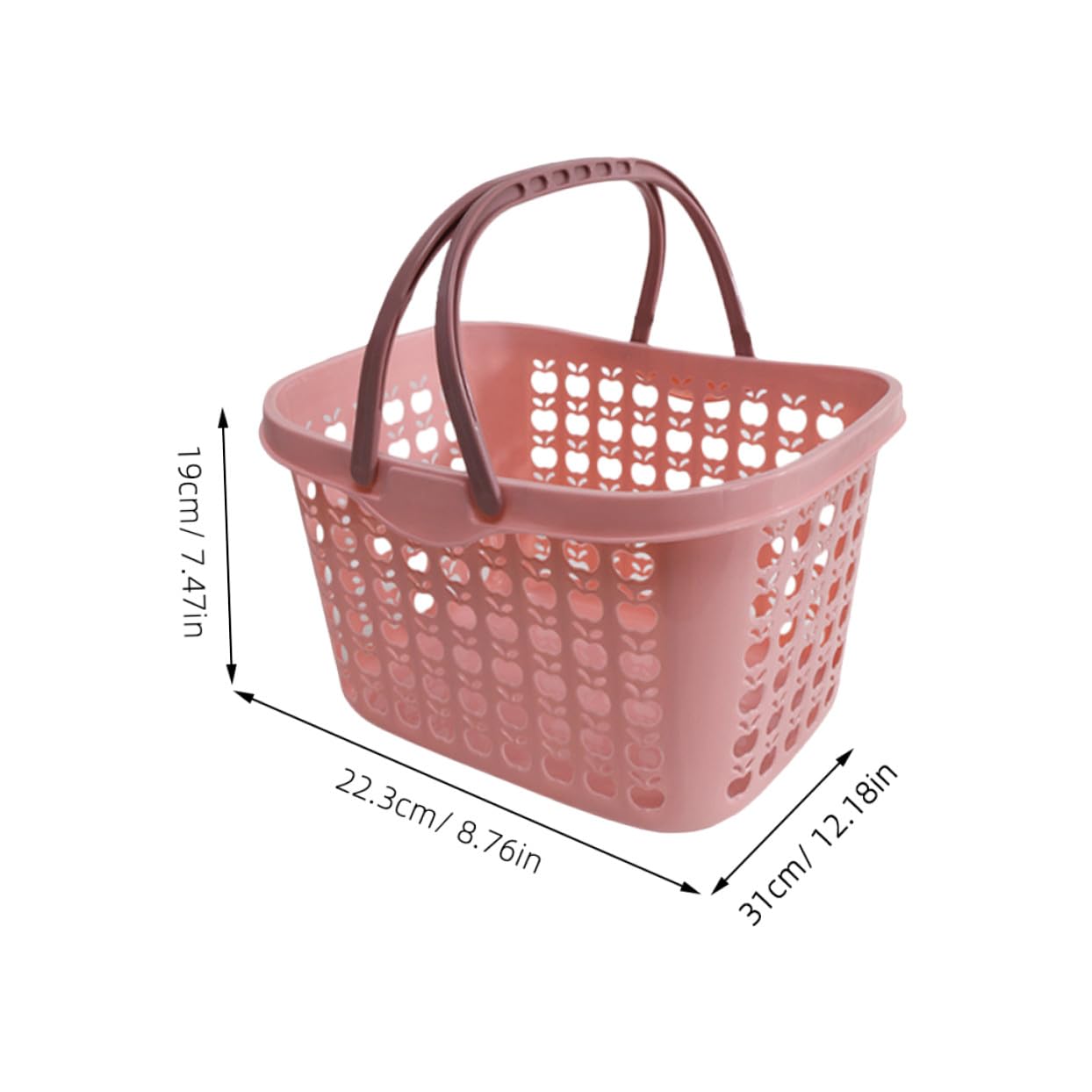 Baluue Einkaufskorb Aus Kunststoff 31x22,3x19cm Mit Ergonomischem Griff Für Obst Und Gemüse Vielseitiger Organizer Für Küche Bad Picknick Und Gartenpartys