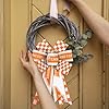 2 Rolls 10 Yards Tennessee Ribbon for Wrapping Craft – Orange White Checkered Grosgrain Tennessee State Sports Ribbon for Football Party Decoration Supplies 2.5 Inch ﻿ #4
