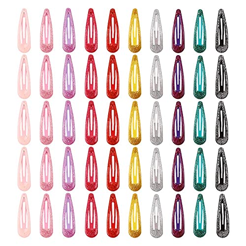 50 fermagli per capelli glitterati per bambine e