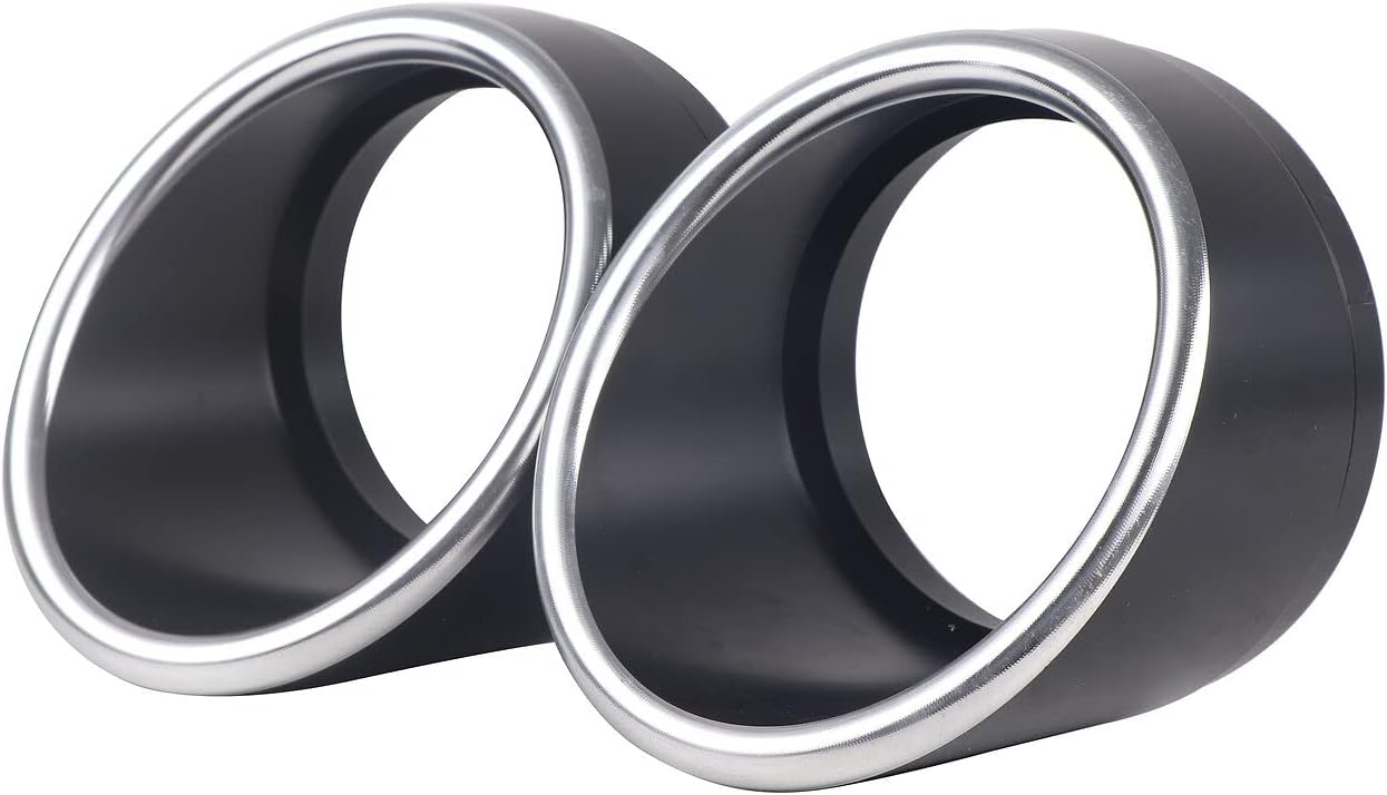 Black Exhaust End Tips Only for SHARKROAD 4.4inch Megaphone Straight Slip On Mufflers Fit Harley Davidson Touring, 112-8B