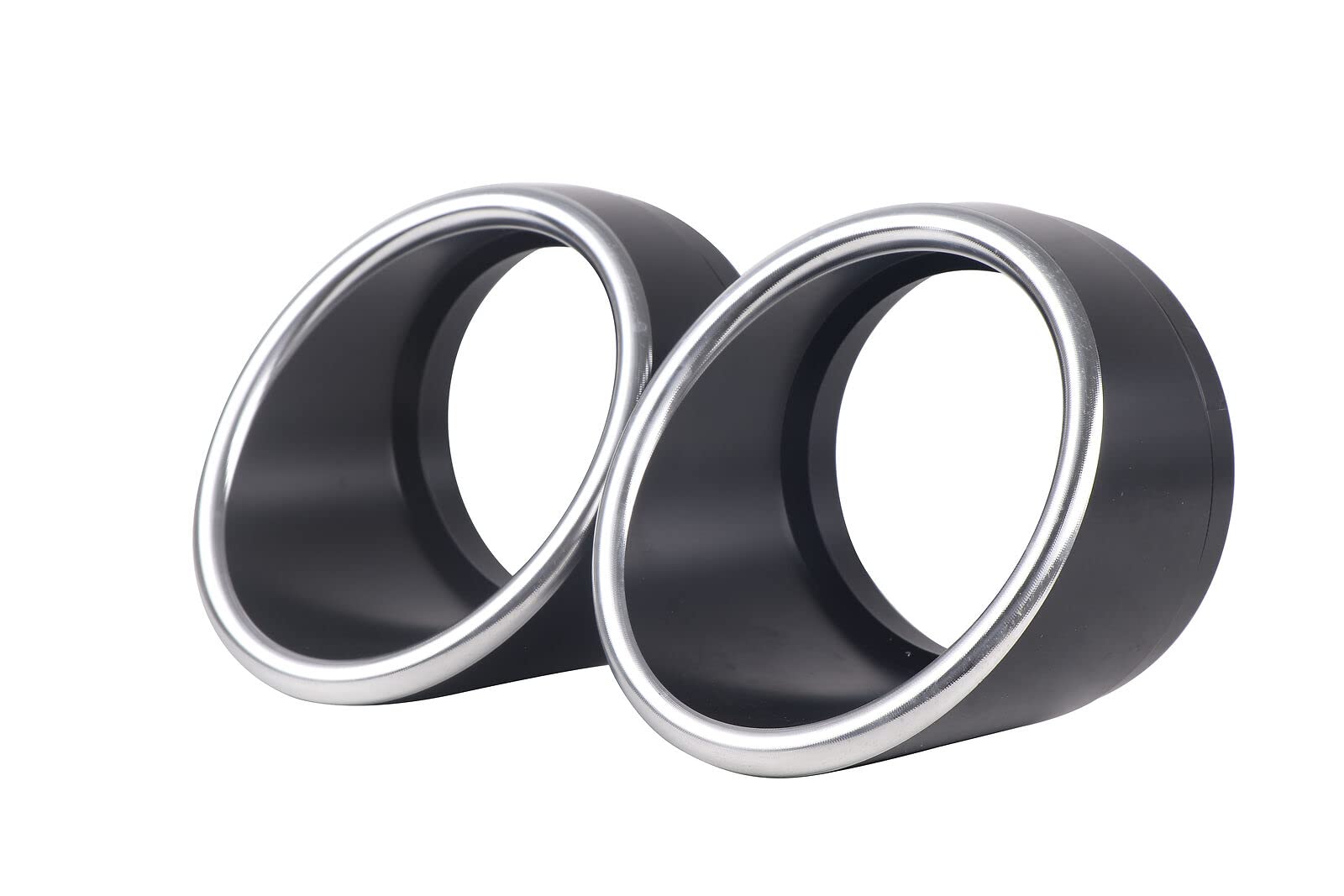 Black Exhaust End Tips Only for SHARKROAD 4.4inch Megaphone Straight Slip On Mufflers Fit Harley Davidson Touring, 112-8B