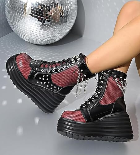 Image of Ulalaza Women Mary Jane Dress Pumps Lolita Shoes Cute Platform Gothic Double Ankle Strap Round Toe Chunky Heel Uniform Pumps Shoes Perfect for School Party Business Work Dance Date Night Club
