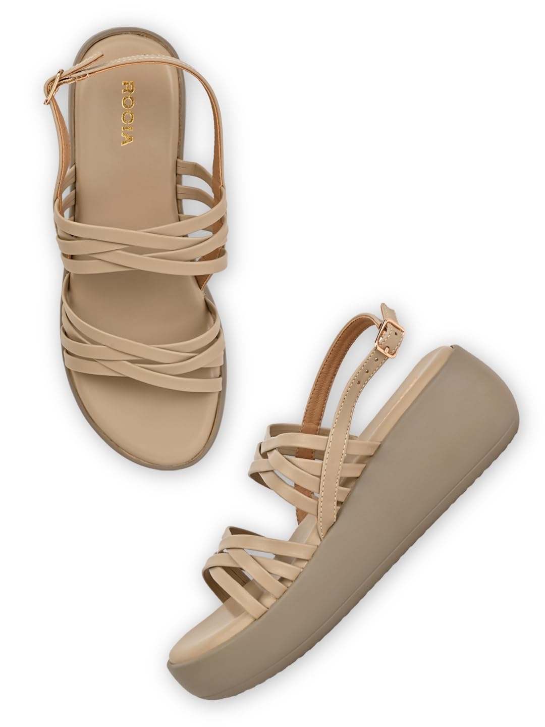 ROCIA By Regal Beige Women Strappy Wedges (B0CWVJJTXW) Amazon Price History, Amazon Price Tracker