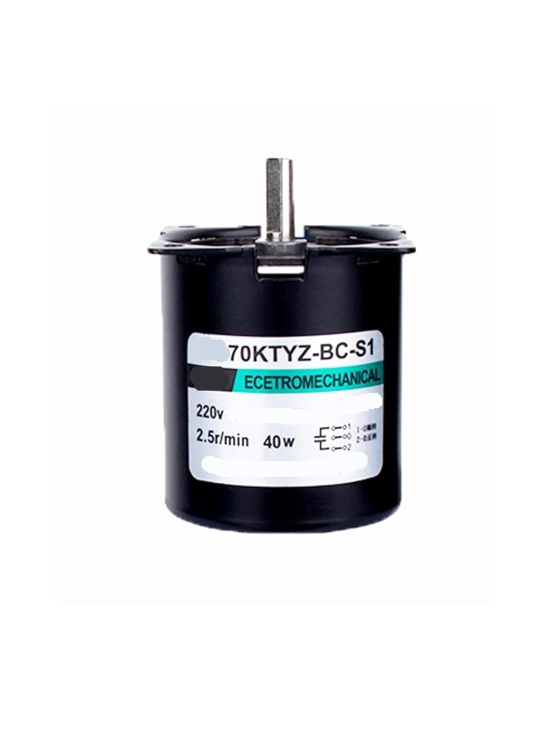 Upgraded Model 70ktyz Eccentric Axis Ac Synchronous Motor Bracket 220v 40w 2.5rpm -110rpm Micro Permanent Magnet Motor