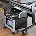 Safco Underdesk Multi Functional Stand - 1855BL, Powder Coated Steel, Swivel Wheels, Holds 100 lb - Home Orginization Solutions