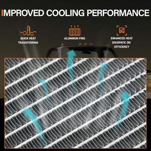 Jepnriyo 3 Row Car Radiator Replacement for 1966-1979 Ford F-Series F100 F150 F250 F350/Bronco Truck Aluminium Radiators for Ford Radiator 1967 1968 1969 1970 1971 1972 1973 74 75 76 77 78 79 by Jepnriyo - Image 7