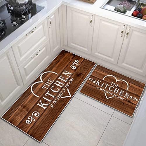 2 Küchenteppiche Rutschfest - Waschbare Fußmatten Für Küche & Flur