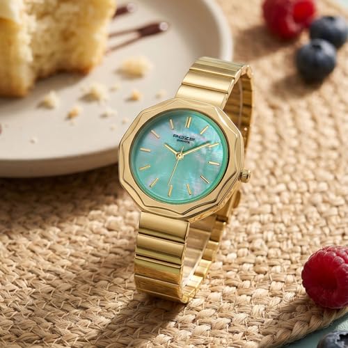 Image of Sonata Poze 9 with Quartz Analog with SS Cut fold Strap Watch for Women