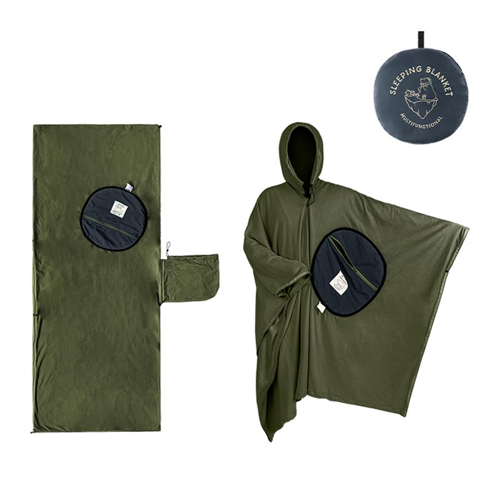 Saco de dormir multiusos portátil, ligero, forro polar, para invierno, camping, viajes, senderismo