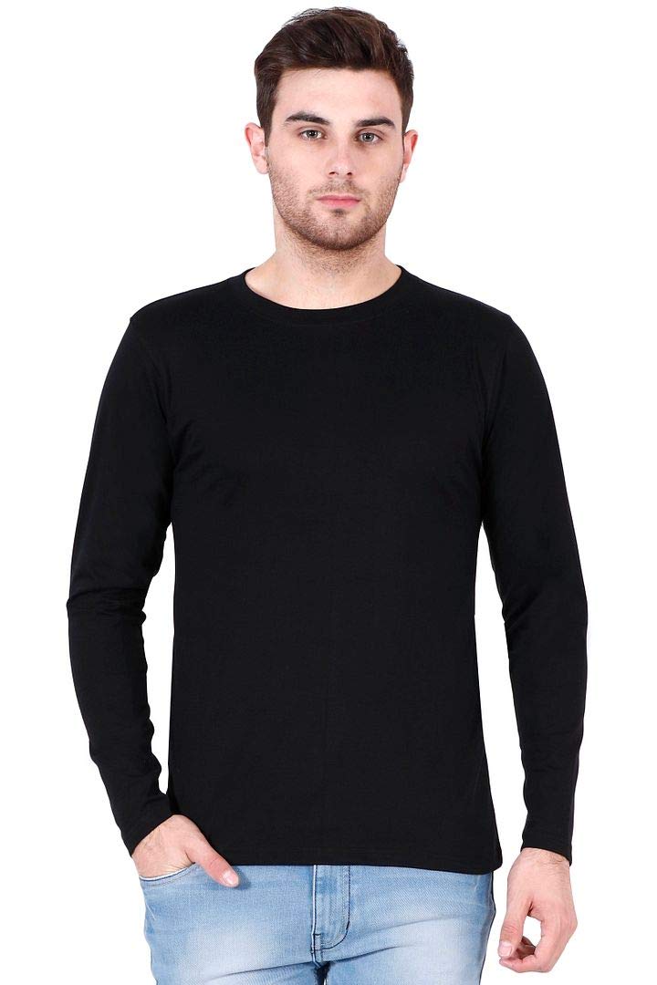 Men's Cotton Full Sleeves Plain T-Shirt