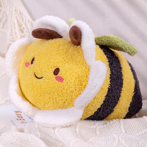 Juguete de peluche de abeja de 12 pulgadas, almohada de abeja de peluche, almohadas suaves para abrazar, regalo para fiesta de cumpleaños de niños,
