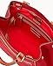 Dooney & Bourke Designer Handbags for Women, Pebble Grain Leather Small Satchel Bag with Crossbody Strap - Red