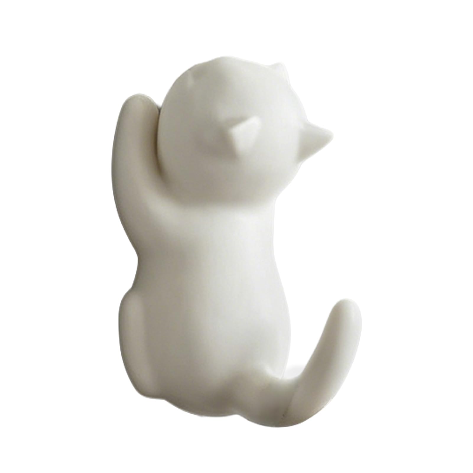 Hook with Cute Cat Shape Compact Wall Hook Space-Saving Resin Key Towel Holder Adhesive Entryway Hook