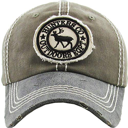Image of KBETHOS Outdoor Hunting Fishing Lake Life Tactical Distressed Baseball Cap Dad Hats Adjustable Unisex