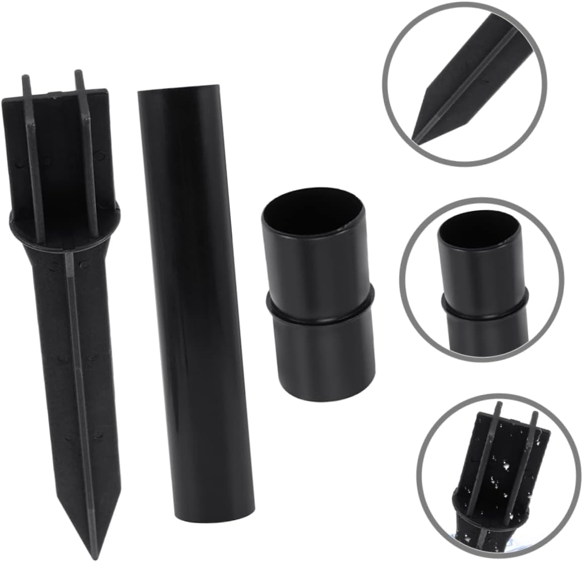 Toyvian 3-Piece Set of Plastic Solar Light Extension Poles Connectors for Outdoor Garden Lighting Landscape Lighting Accessories Compatible Solar Lights