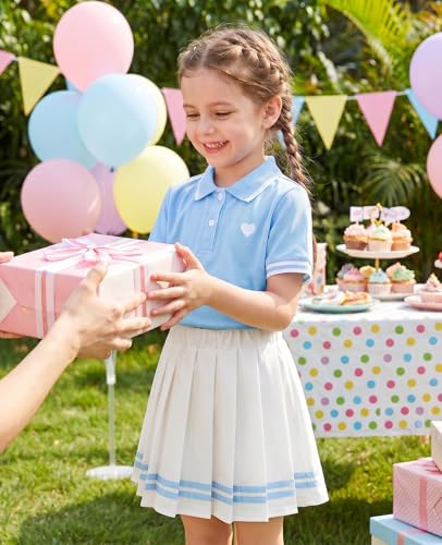 Move Dance Little Girls Dress 3T 4T Light Blue Polo Skirt Set with Shorts - image 2