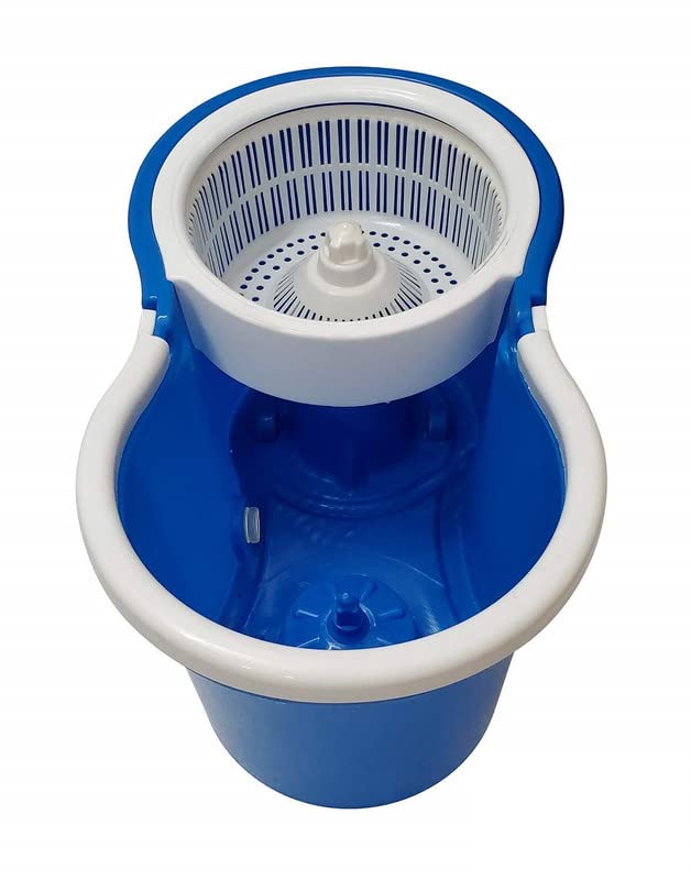 MAGICBUYS eQuick Spin Mop, Bucket Floor Cleaning, Easy Puller Handle