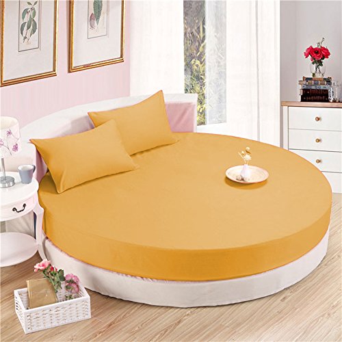 Drap-housse rond coton égyptien 600 fils 243 cm pour lit circulaire sans plis
