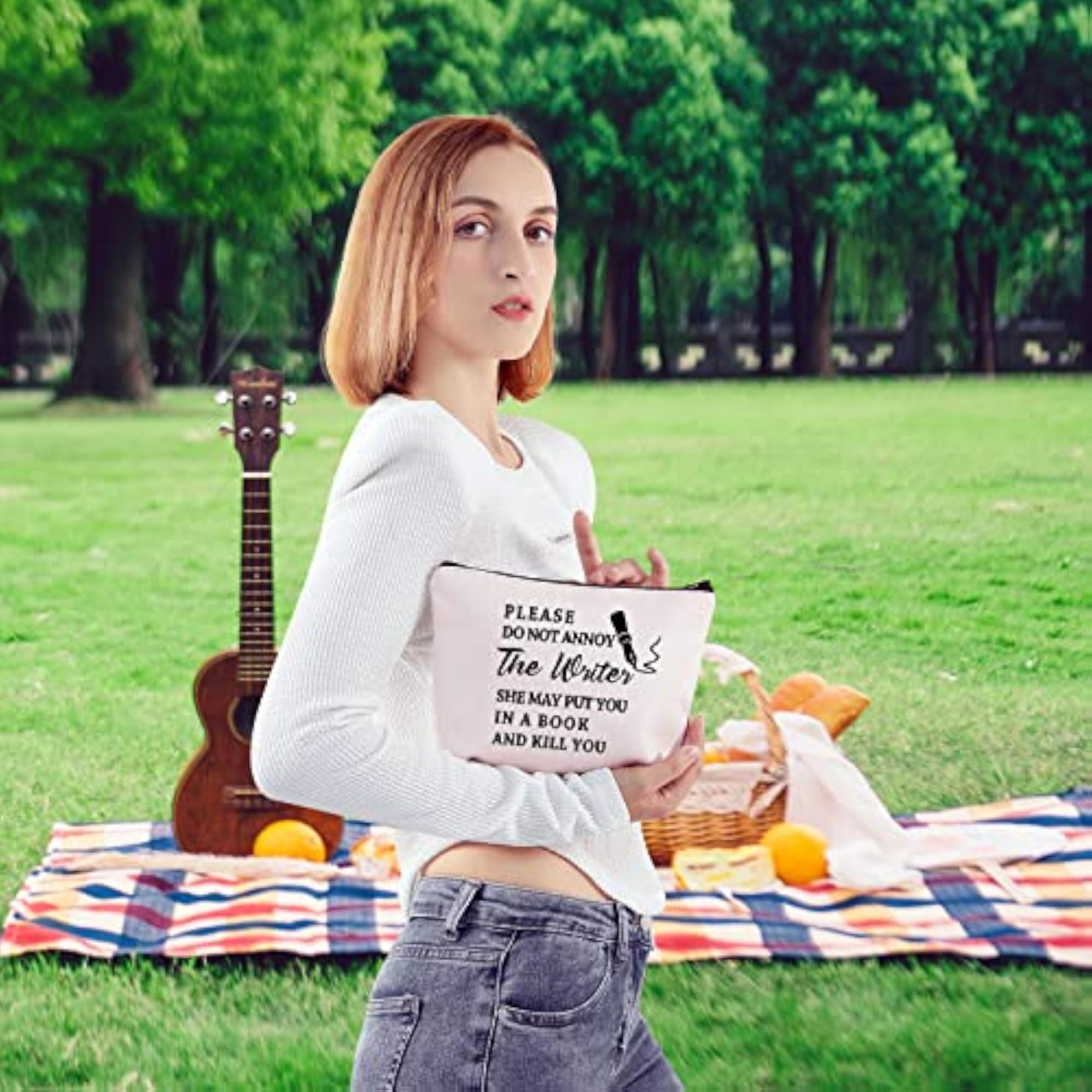 Writer Gift Cosmetic Bag, Please Do Not Annoy The Writer