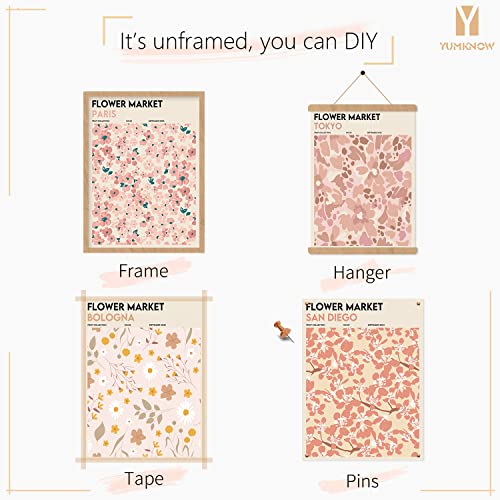 Mid Century Modern Wall Art & Decor - Danish Pastel Art Print - Flower Market Print - Set Of 6 - Abstract Minimalist Poster- Preppy Aesthetic Pictures - Henri Matisse Art - Travel City Museum Gallery #TOP6