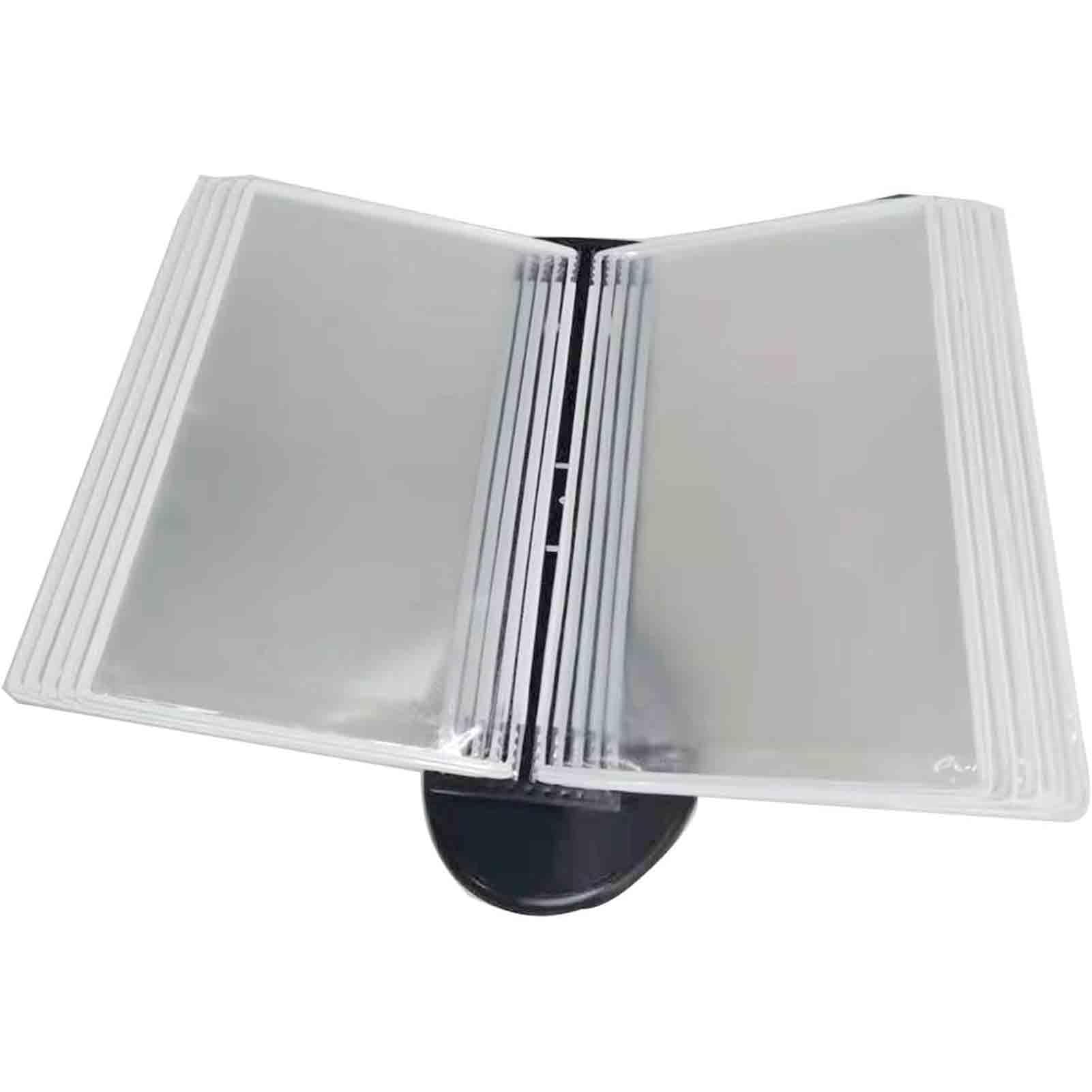 Soporte para archivos, organizador de sistema de referencia de mesa duradero, soporte de escritorio montado en la pared, soporte de referencia duradero que ahorra espacio, tamaño A4 con 10 bolsillos