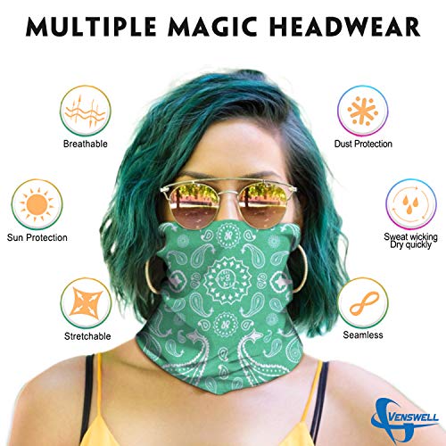 Image of Neck Gaiter for Men Women Headwear Bandana Head Wrap Face Scarf Mask Cover Warmer Balaclava-Seamless & Versatile