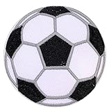 EMBRO BOF Classic Soccer Ball Patch – 3.5 inches, Cool Soccer Ball Iron On Patch – Embroidered Iron On Sport Patches for Backpacks