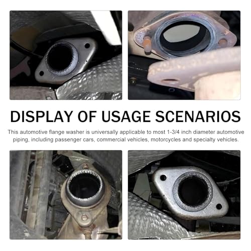 Image of MLY 2 PCS Exhaust Manifold Gasket, 2.5 Inch Graphite Exhaust Manifold Gasket, Leakproof Exhaust Pipe and Exhaust Manifold, Universal Replacement Exhaust Donut Gasket (ID 65MM)