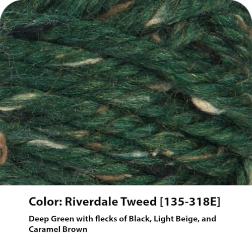 Image of Lion Brand Yarn Hometown Yarn, Super-Bulky Yarn for Knitting, Crocheting, and Crafting, 1 Pack, Riverdale Tweed | Super Bulky Acrylic Fiber for Warm Crochet Blankets, Knit Winter Hats, Chunky Cardigans, Soft Scarves, Weaving