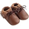 Tichoups Babyschoenen van zacht leer, bruin met franjes 18/19