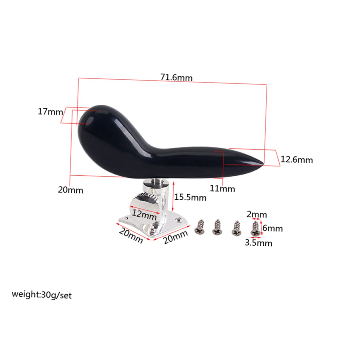TOYANDONA Supporto Per La Mano Del Fagotto Argento Placcato Base Ergonomica Per Strumenti Fiato Accessorio Essenziale Per Miglioramento Delle Prestazioni Musicali Nero