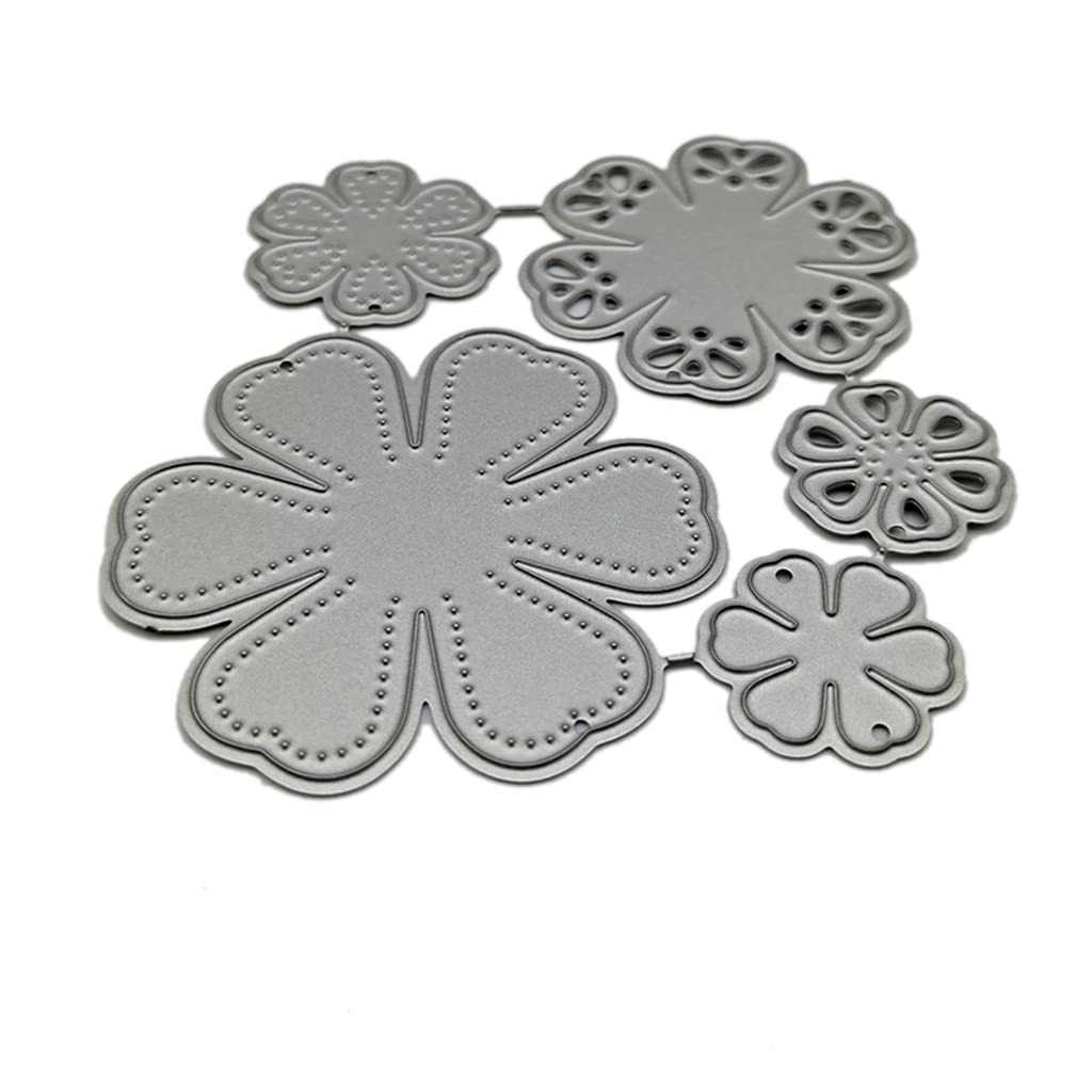 XAGMODSHN Fustelle in metallo con bordo a forma di fiore e pizzo, per fai da te, biglietti, album, goffratura, scrapbooking, decorazioni