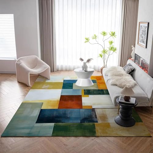 Tapis de salon géométrique grand format 240x300cm lavable - 4