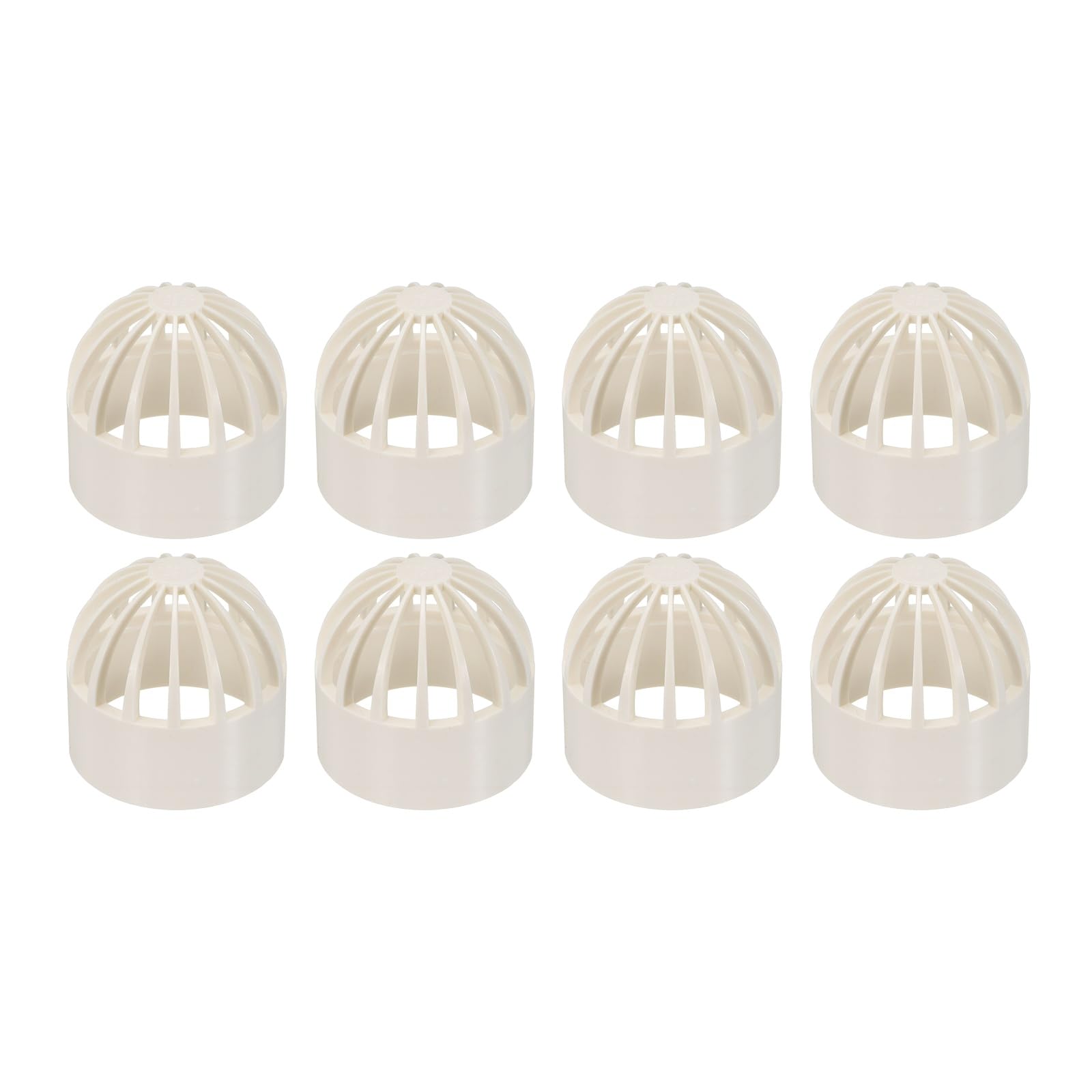 PATIKIL 2 Inch (50mm) Fish Cover Permeable Cap, 8 Pcs PVC Breathable Cap Aquarium Guard Fish Tank Intake Cover, White