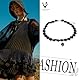 CPSLOVE Damen Schwarze Blume Halsreife Halskette 925 Silber Ketten mit Vierblättriger Kleeblatt Anhänger für Mädchen Elegante Choker