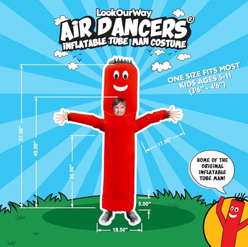 Image of LookOurWay Inflatable Tube Man Costume - Wacky Wavy Arm Guy Funny Inflatable Halloween Costume