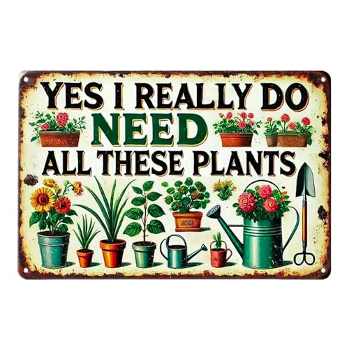 Metallschild Garten, Blechschild Vintage, Einzigartig in Seiner...