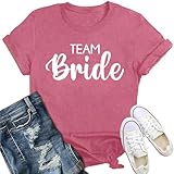 IFQ Bride Shirt for Women Team Bride T-Shirt Matching Bridal Party Wedding Short Sleeve Tee
