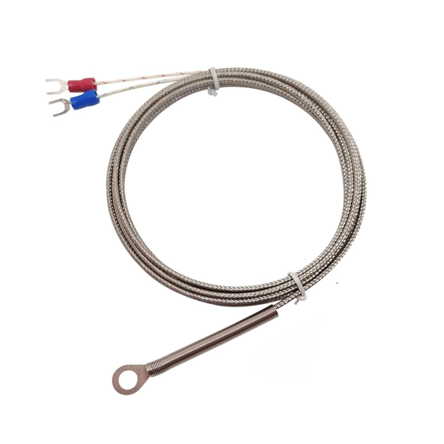 Thermocouple 6mm Inner K/E Type Temperature Sensor Probe UT Terminal 1/5M Industrial Controller 1Pcs(K Type 5M)